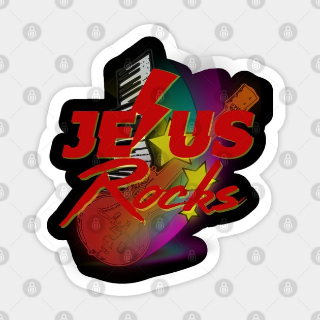 Jesus Rocks Sticker by PincGeneral